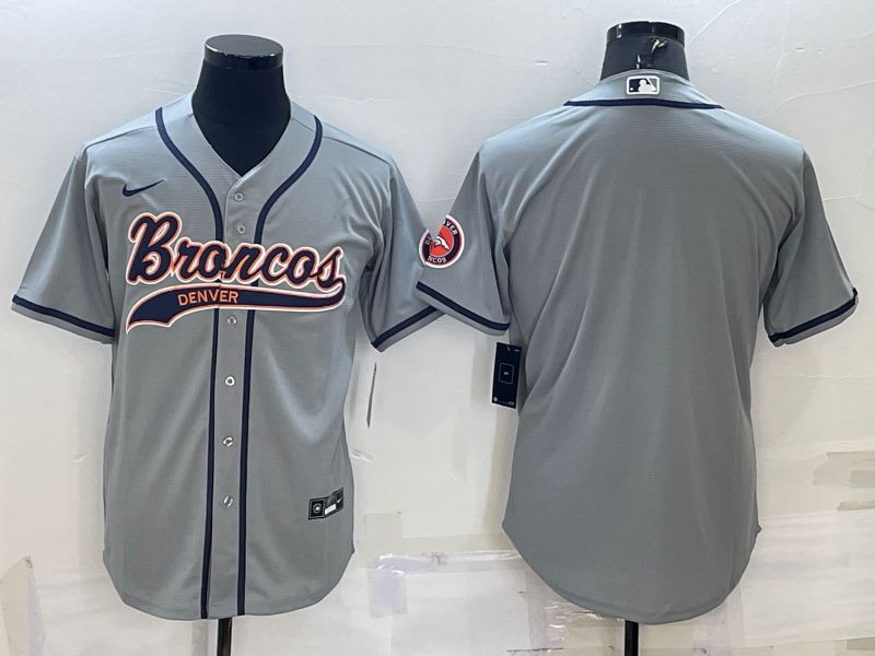 Men Denver Broncos Blank Grey 2022 Nike Co branded NFL Jersey->denver broncos->NFL Jersey